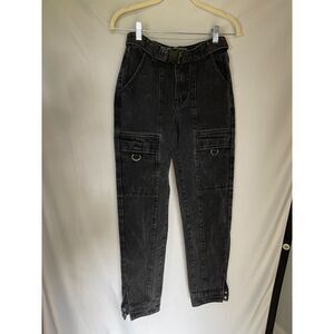 PrettyLittleThing high-waisted cargo jeans grunge punk rock EU 32 (US 0)